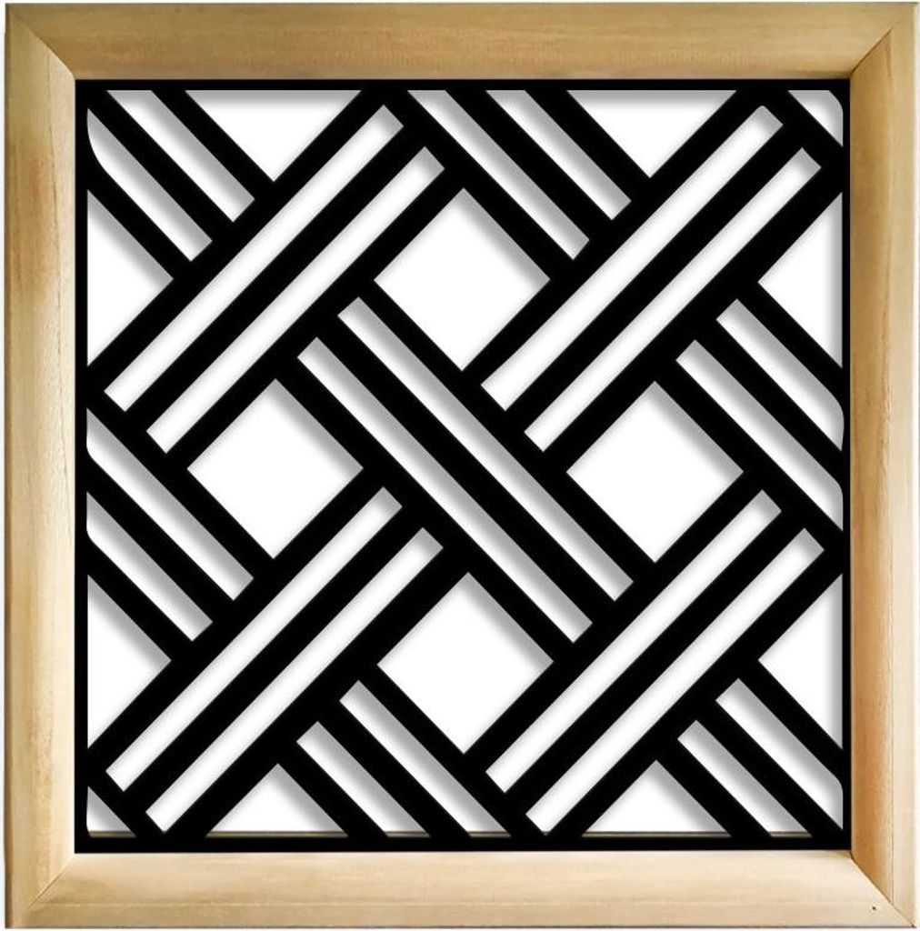 CLASSIC D - Moduli Decorativi in holz e PVC 73x73 cm schwarz