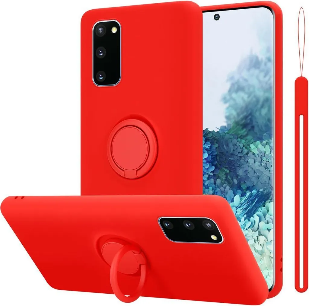 Custodia Protettiva Cadorabo per Samsung S20 FE - Rosso TPU Morbido