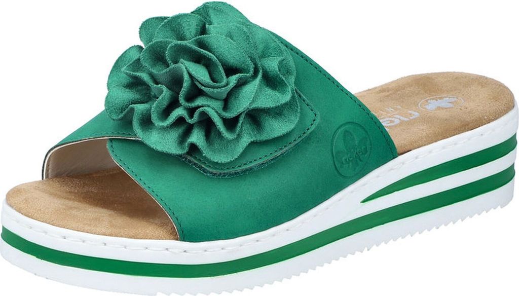 Rieker Damen Pantolette Blume elegant Klettverschluss Produktbild 