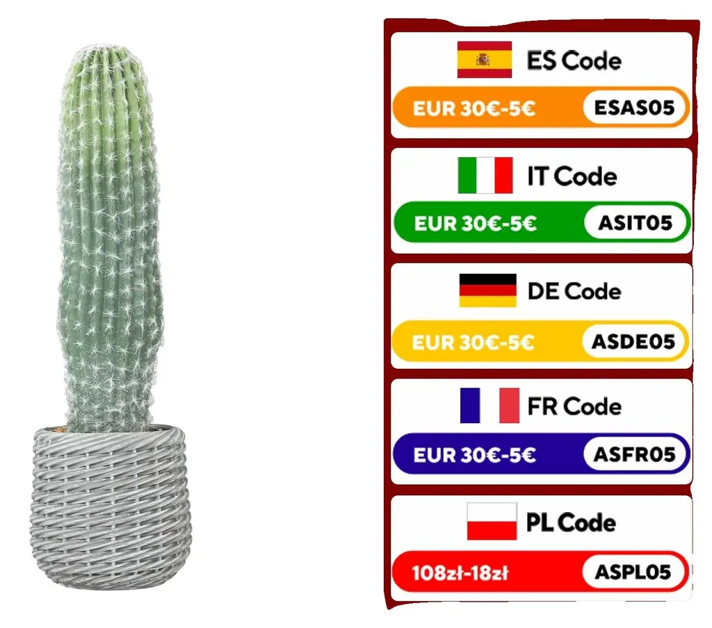 Cactus artificiel vert militaire 66 cm plante décorative de sol design