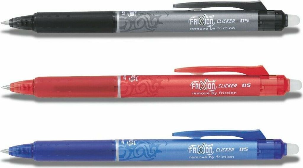 Frixion Clicker 0.5 - 3er-Set schwarz, rot, blau Produktbild 