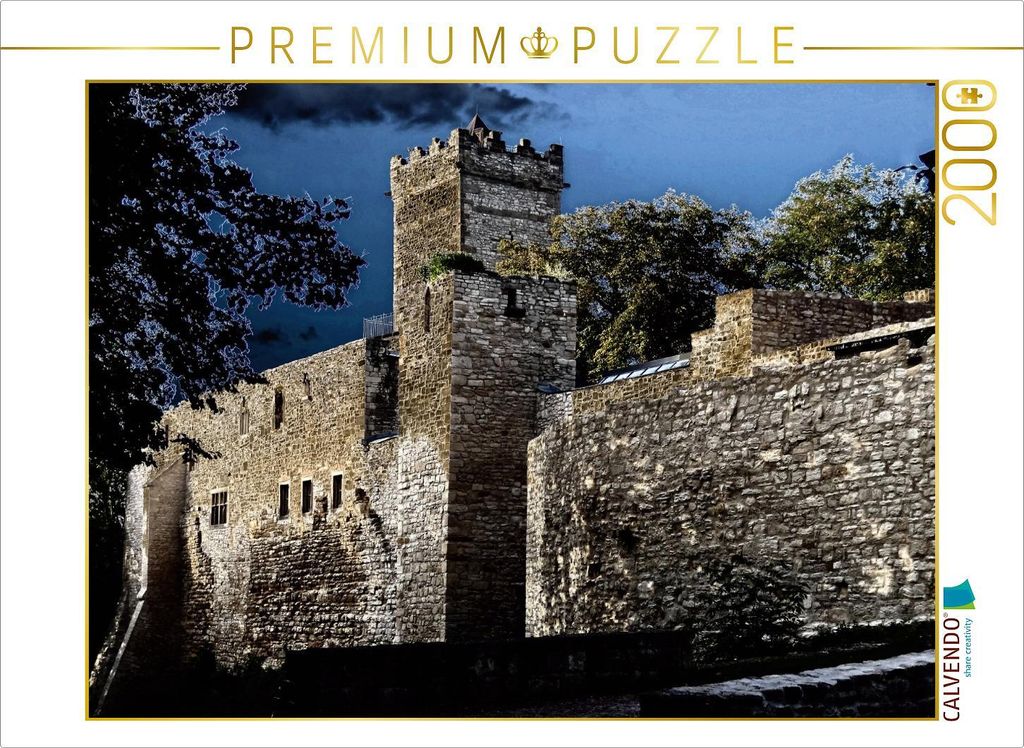 CALVENDO Puzzle Höhenburg Eckartsburg im Burgenlandkreis/Sachsen-Anhalt 2000 Teile Puzzle quer | 2000 Teile Lege-Größe 90x67cm Foto-Puzzle für ...