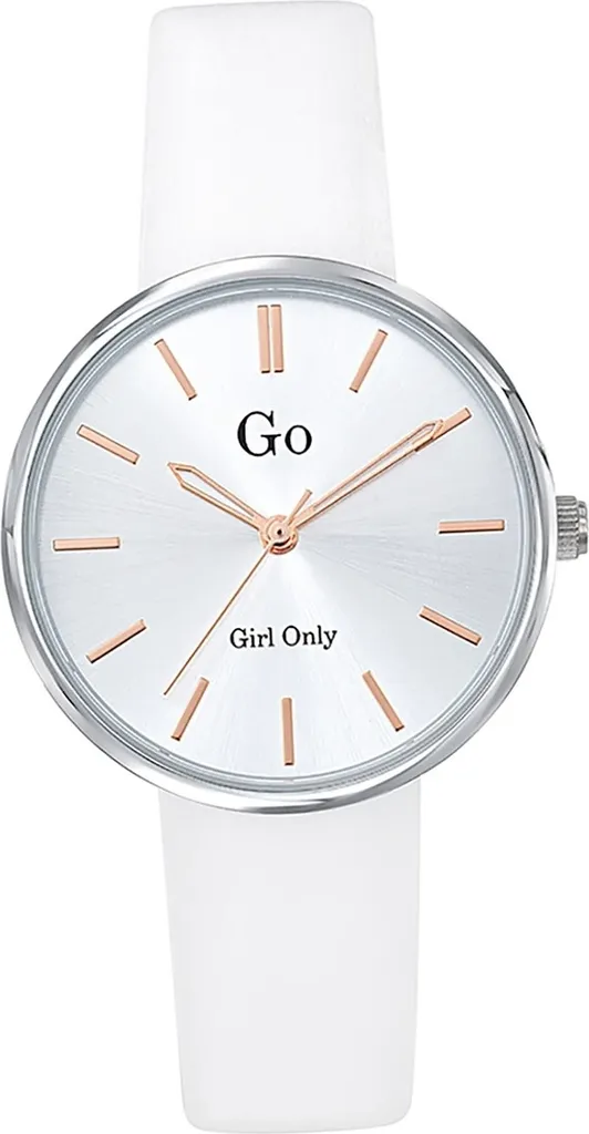 Montre Blanche Femme GO Bracelet Cuir Idéale pour Tenue de Soirée