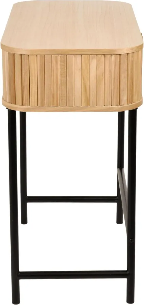 Console d'entrée 80cm Beige et Noir table d'appoint design moderne - 4