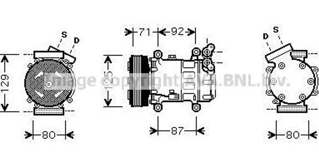 Compresseur de Clim AVA pour Nissan Qashqai Juke et Renault Kangoo Modus