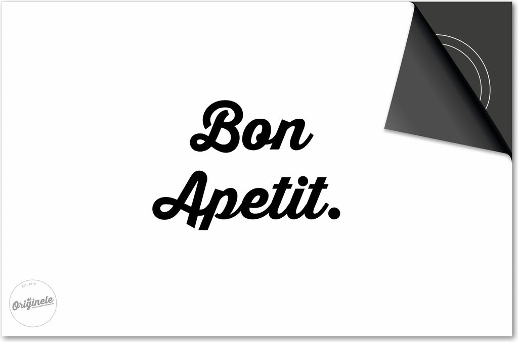 Induktionsschutz 76x51,5 - abdeckplatte Induktion matt- Dietrix Kochfeldschutz- DELUXE - Zitate - Bon Apetit Weiß