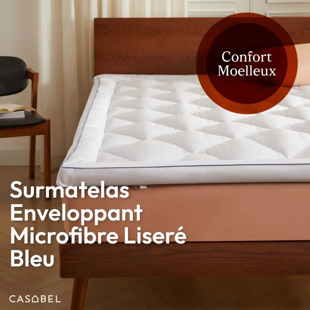 Surmatelas 90x190 CASABEL : Solution pour Matelas Trop Ferme ou Usé