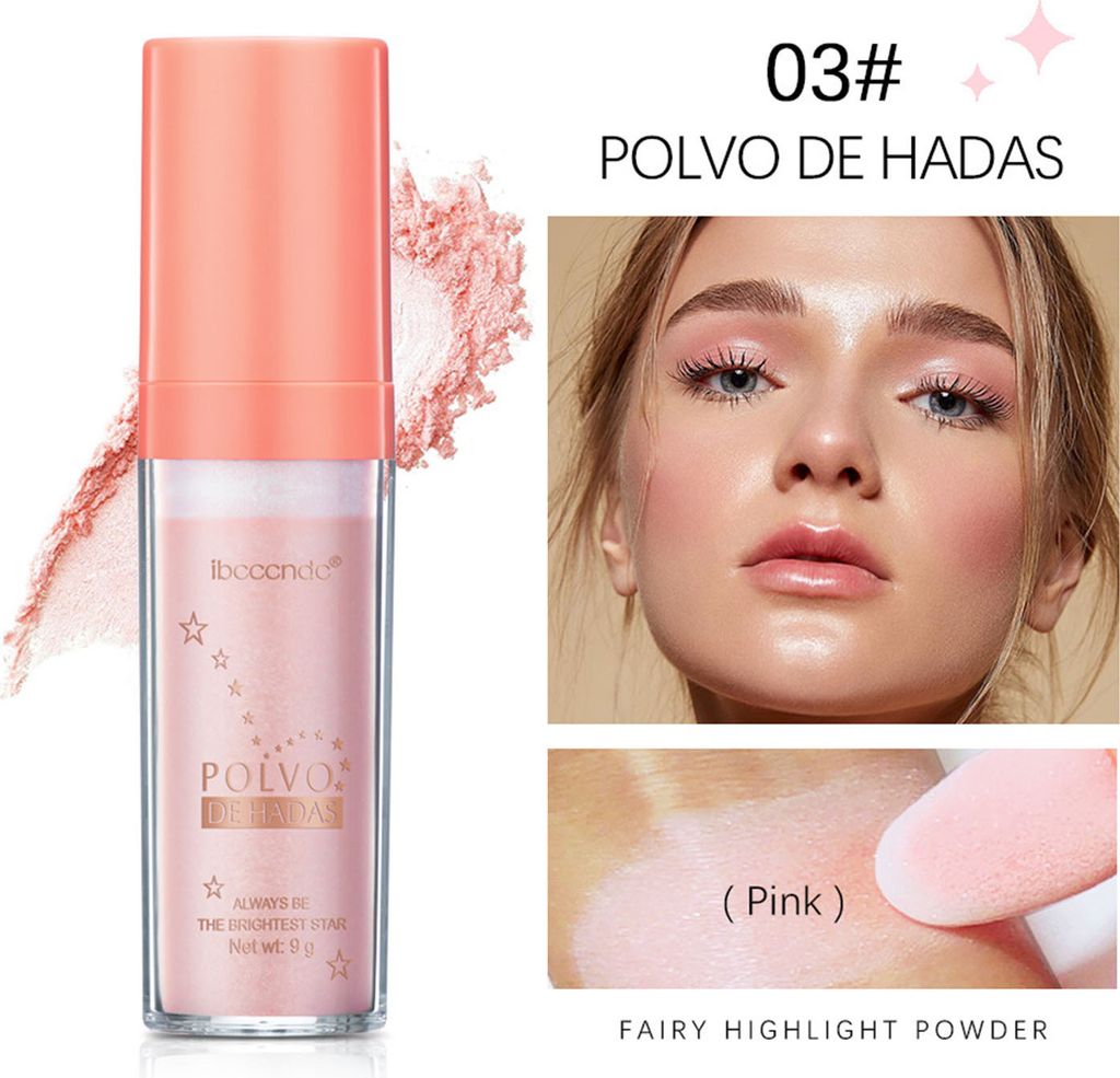 3 x Highlighter puder, Glitter Highlighter, Shimmer, Produktbild 8