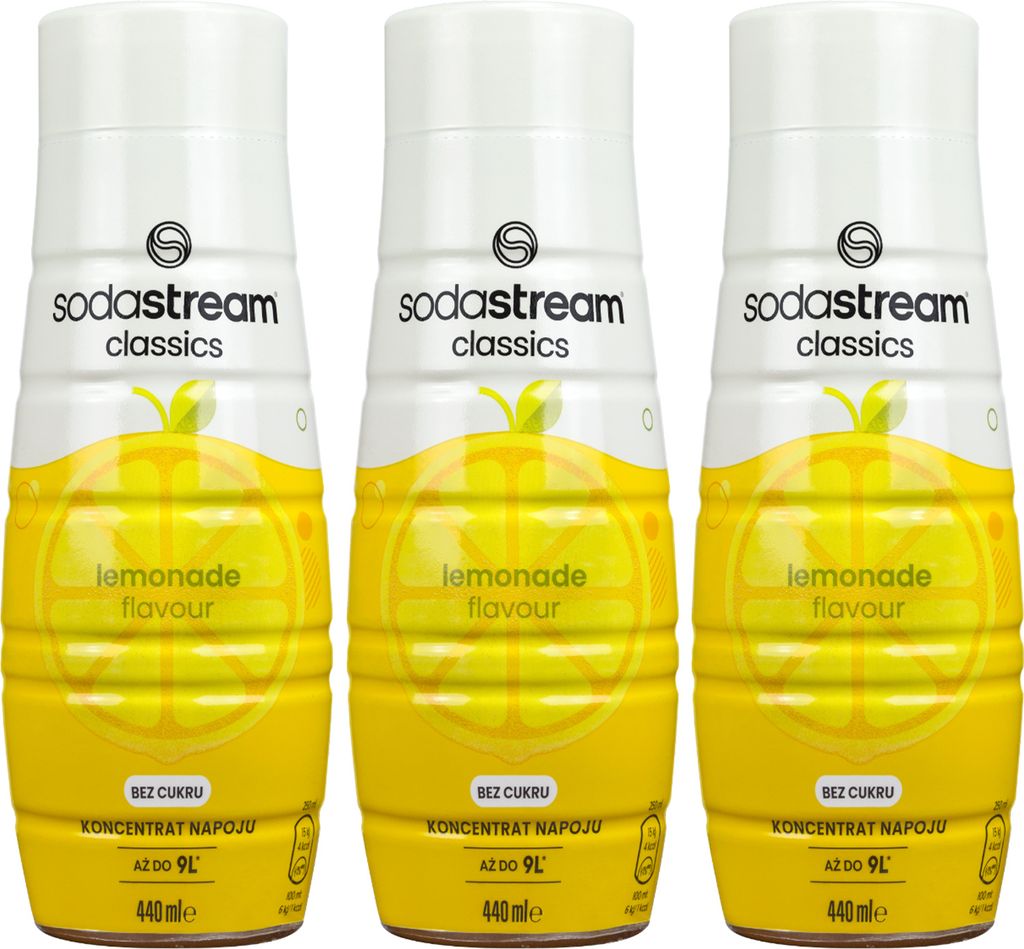 SodaStream Syrup Lemon 3x440ml bezcukrowy syrop do napojów Zdjęcie produktu 