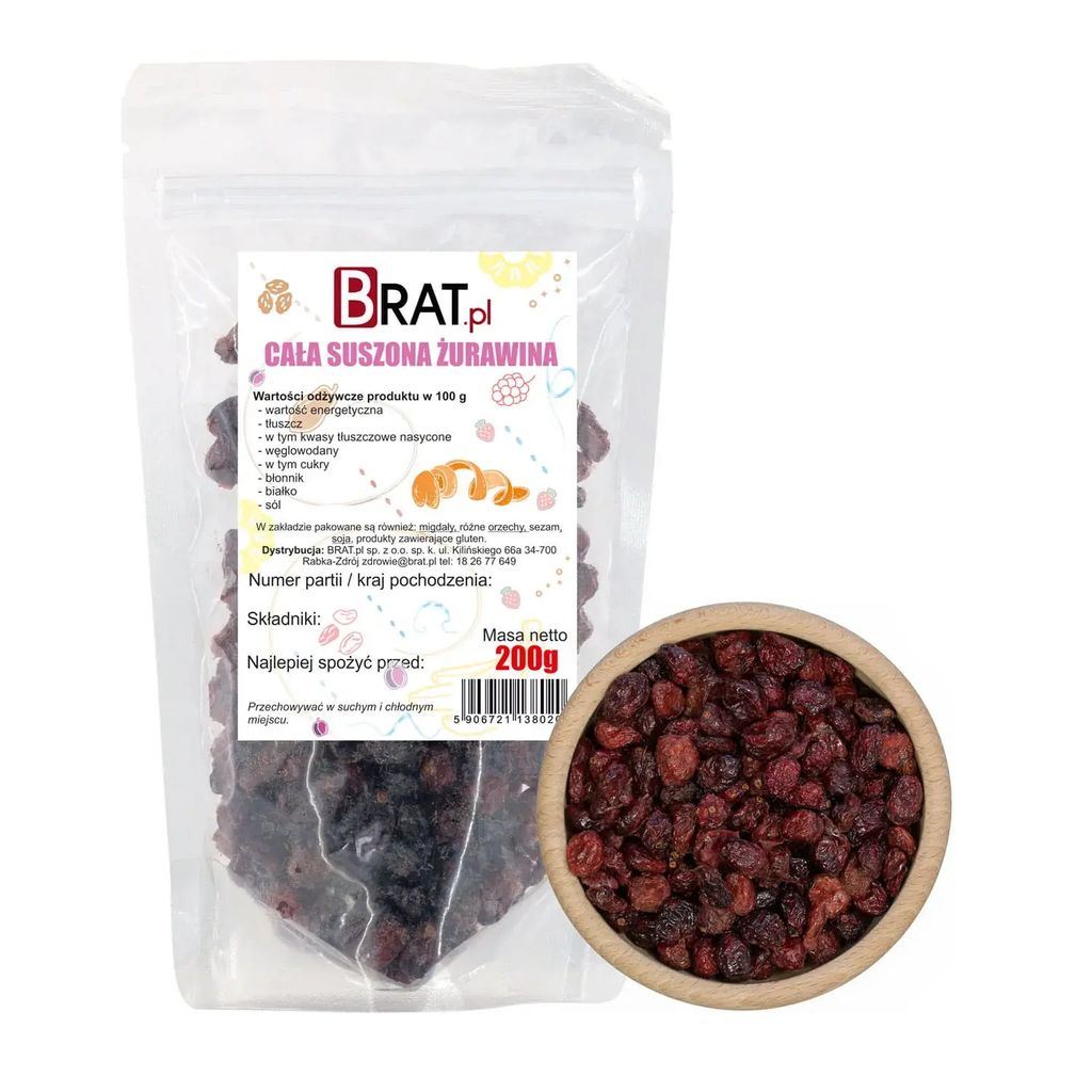 Celé brusnice 200g Brat.pl Obrázok produktu 