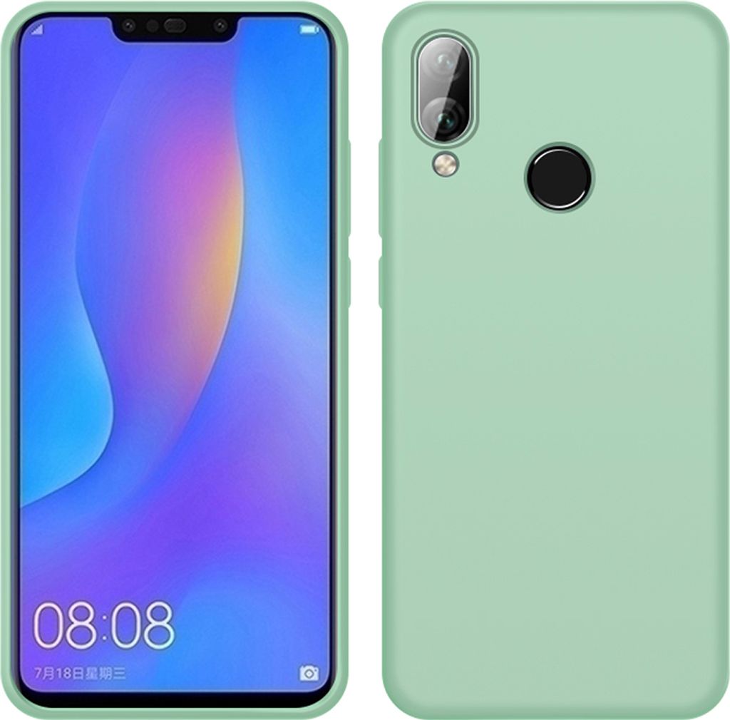 Huawei P Smart Plus Hülle, LaimTop Slim Flüssig Silikon Soft Gel Gummi Stoßfest Kratzfest Schutzhülle für Huawei P Smart Plus Grün