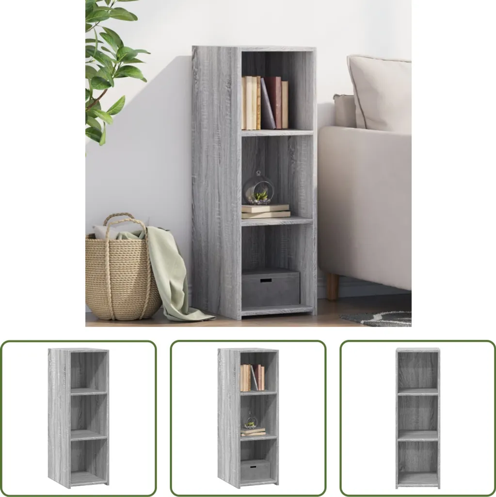 Mobile Buffet Grigio Sonoma 30x41x93 cm - Organizer Moderno Casa