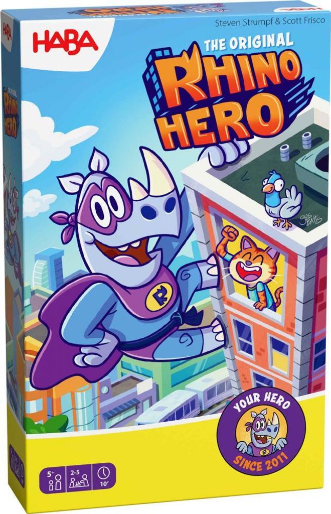 Haba Kinderspiel Geschicklichkeitsspiel Rhino Hero Das Produktbild 