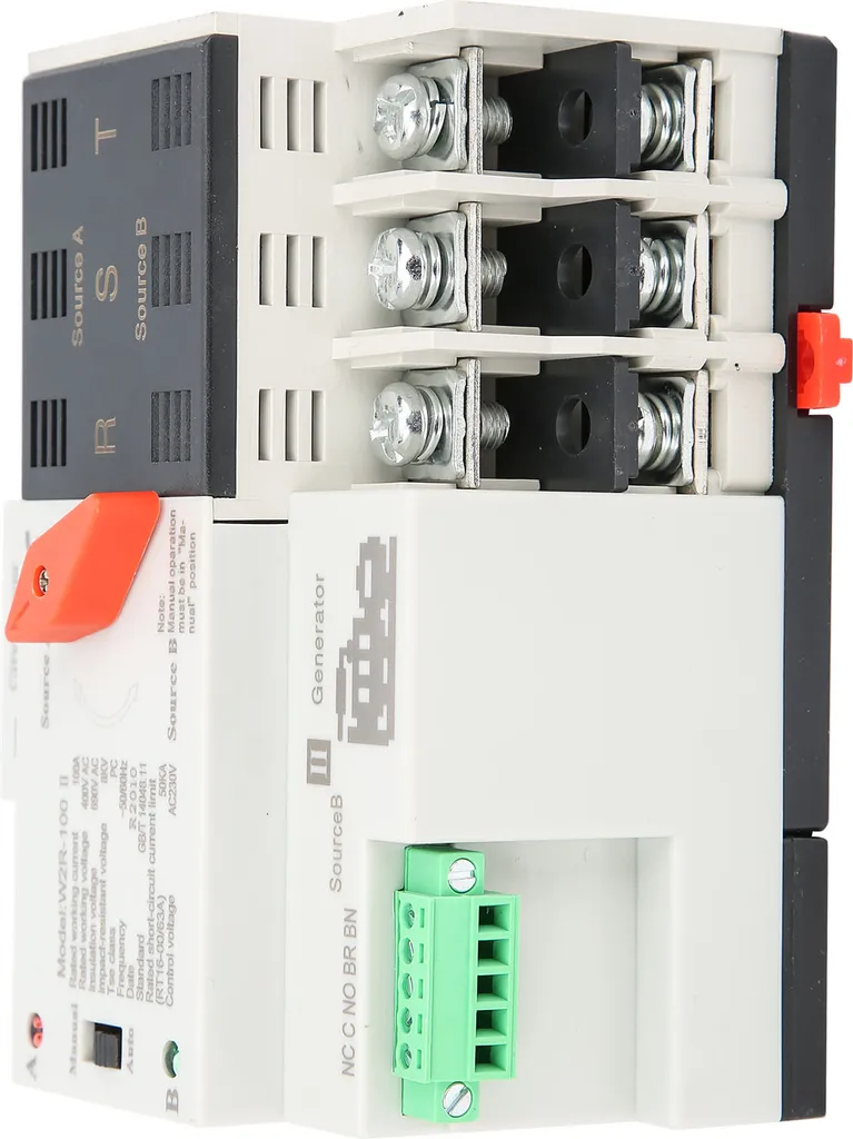 Commutateur de transfert automatique 100A triphasé pour secours
