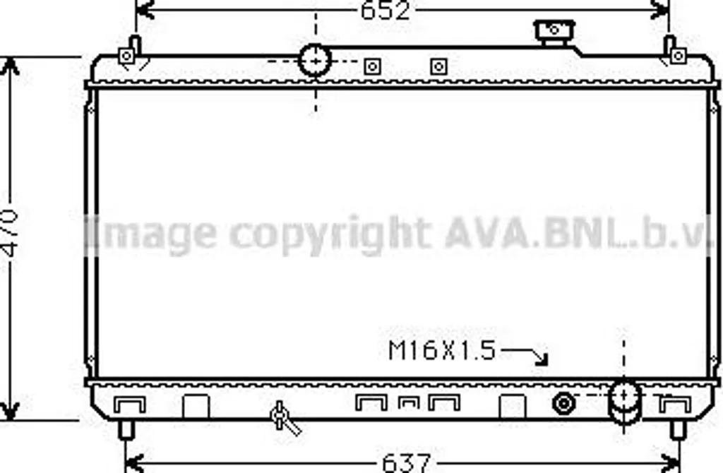 Stop Surchauffe : Radiateur AVA TO2235 pour Camry - OE 1640003140