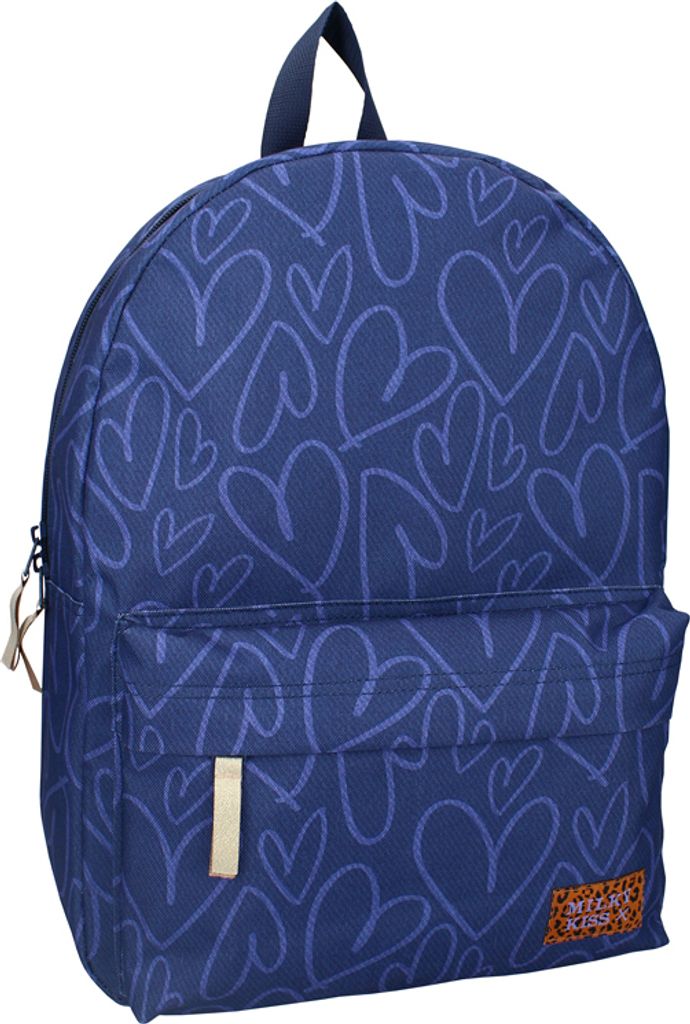 Blauer Rucksack Milky Kiss mit Herzen