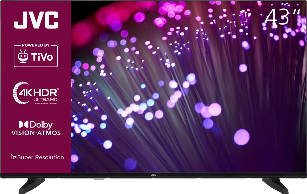 JVC 43 Zoll Fernseher Smart TV (4K UHD, HDR Dolby Vision, Produktbild 1