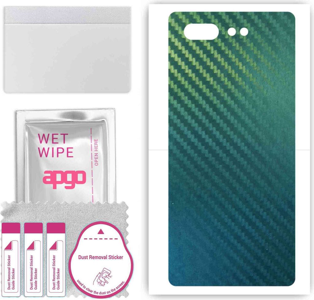 apgo Rückseite Schutzfolie, Skin, kompatibel mit ZTE nubia X, Hinten Displayschutzfolie aus Vinylfolie, kratzfest, einfache Montage - Kohlenstoff-...