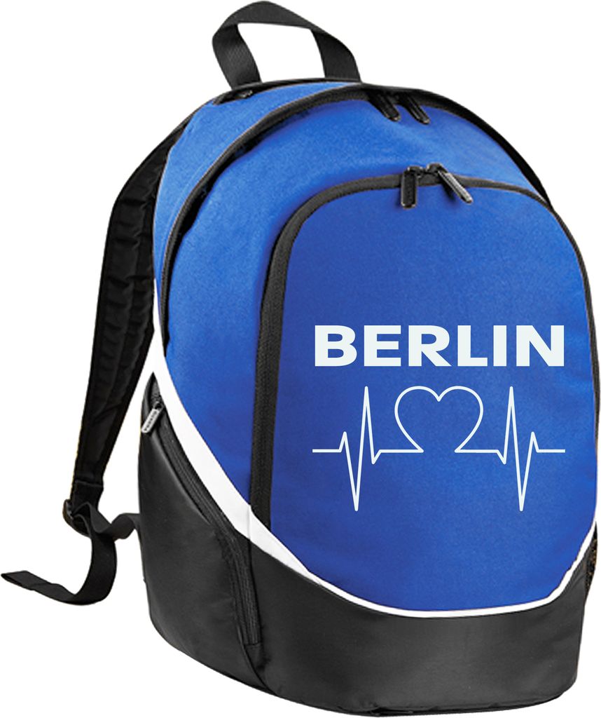 multifanshop Rucksack - Berlin blau - Herzschlag, Produktbild 