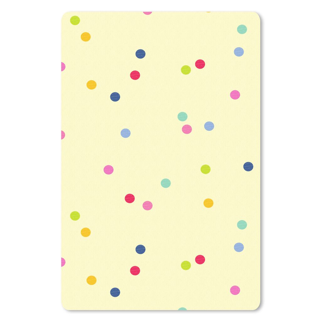 MuchoWow Mauspad Mousepad Konfetti - Muster - Pastell 18x27 cm - Mousepads - Maus Mat - Pad - Mausunterlage