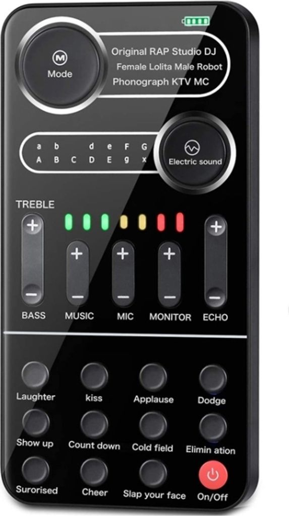 Tragbarer Verstärker mit mehreren Audio-Effekten Bluetooth-kompatibel Live Variable Soundkarte Handy, Computer, Tablet-Lautsprecher.