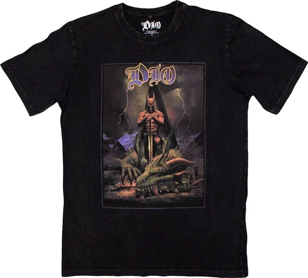 T-shirt Vintage Dio Killing The Dragon Stone Wash Black Noir Taille L