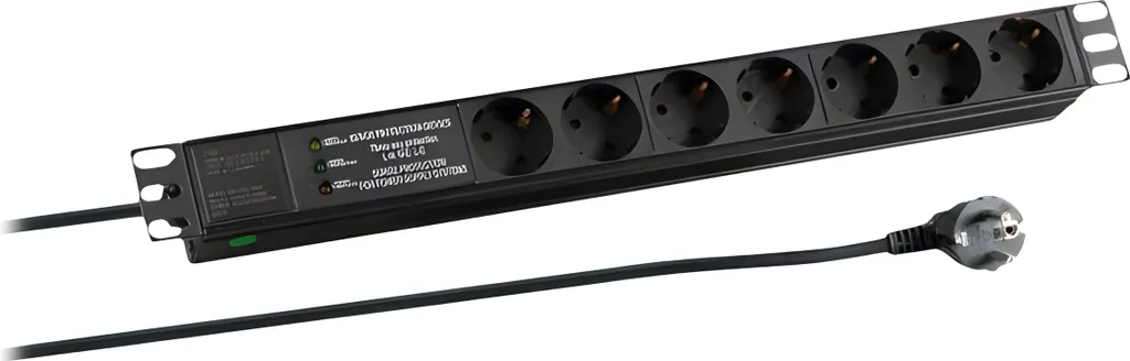 Alimentation pour Baie Informatique 19 Pouces 1U 7 Prises avec Protection