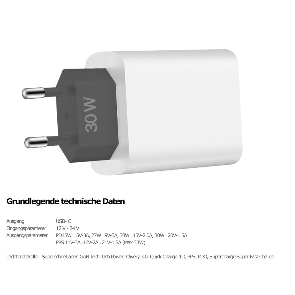 für Google Pixel Usb C Adapter Usb C Schnellladegerät 30W Produktbild 5