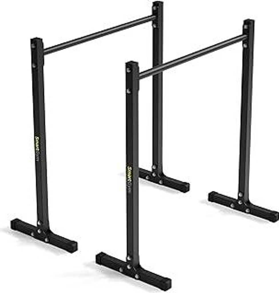 SmartGym - Dip Stange - Dip Barren, Station - Calisthenics Equipment, Home Gym - für Krafttraining, Muskelaufbau, Bauchmuskel Training - aus Stark...