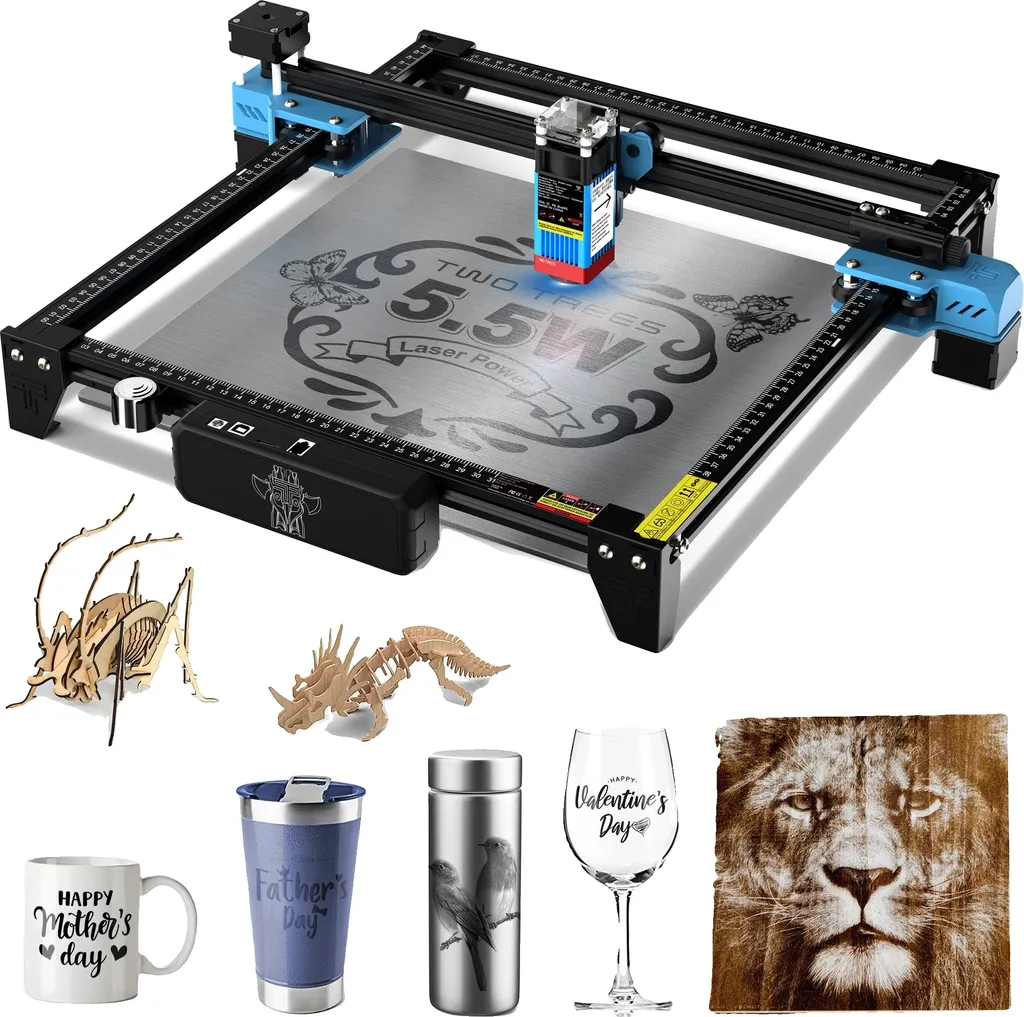 Graveur laser 5,5W haute précision avec surface de gravure 300x300mm