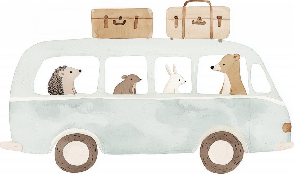 Poster 100x70cm Muster für Kinder, Mädchen und Jungen - Busse