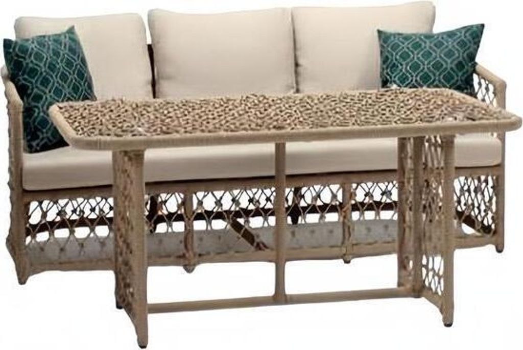 Garnitur Sofa 3 Sitzer Modern Couchtisch Sofas Dreisitzer Rattan Tisch Luxus