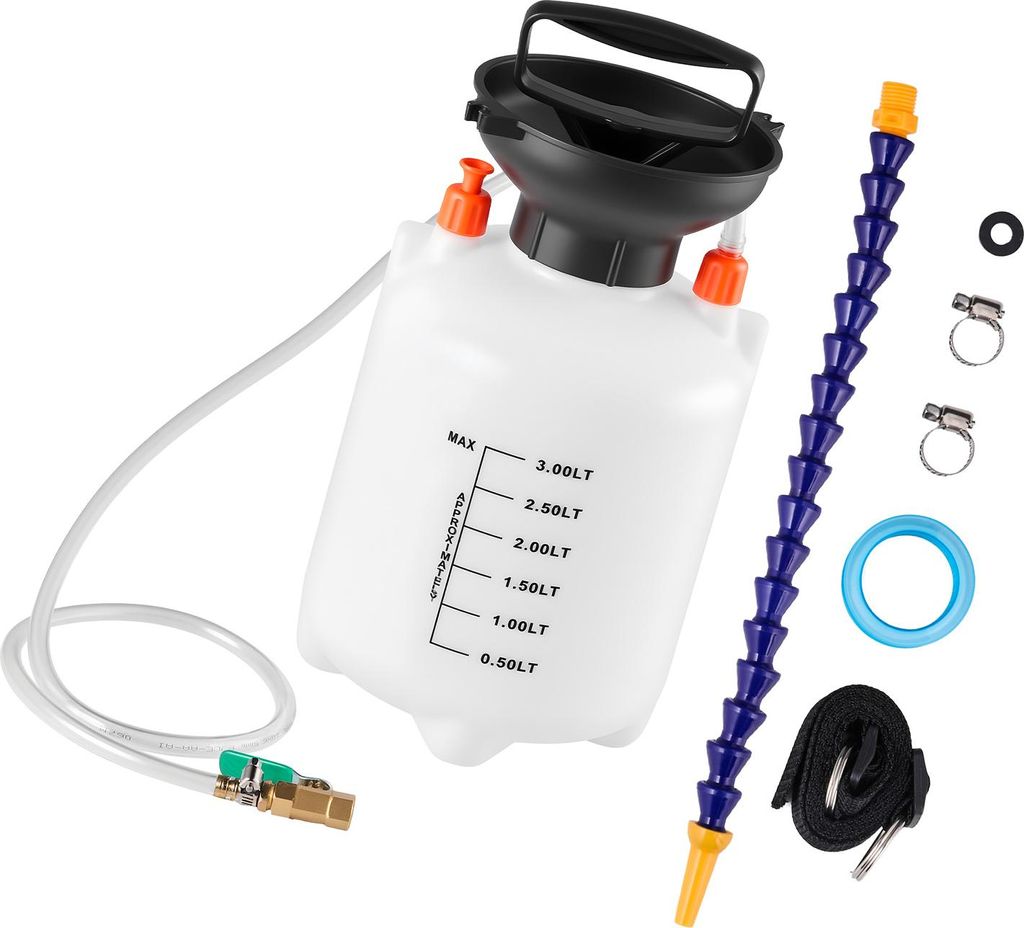 SucceBuy Manuelle Getriebeölpumpe, 3 L, Ölfüller mit Schlauch und robustem HDPE-Tank, Pumpenwerkzeug mit PTFE-Band, Kfz-Ölbefüllsystem für Sc...