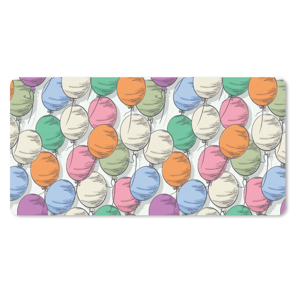 MuchoWow® Schreibtischunterlage Luftballons - Muster - Produktbild 