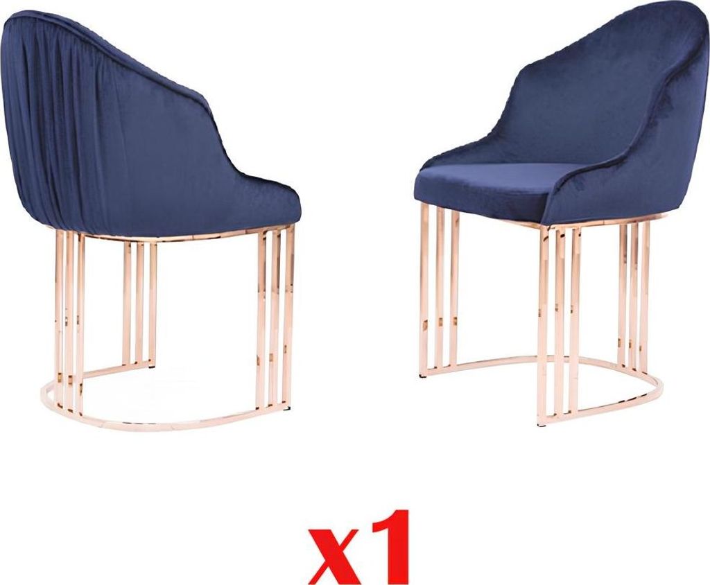 Ess Zimmer 1x Stuhl Stühle Polster Textil Modern Designer Lehn Sitz Sessel luxus