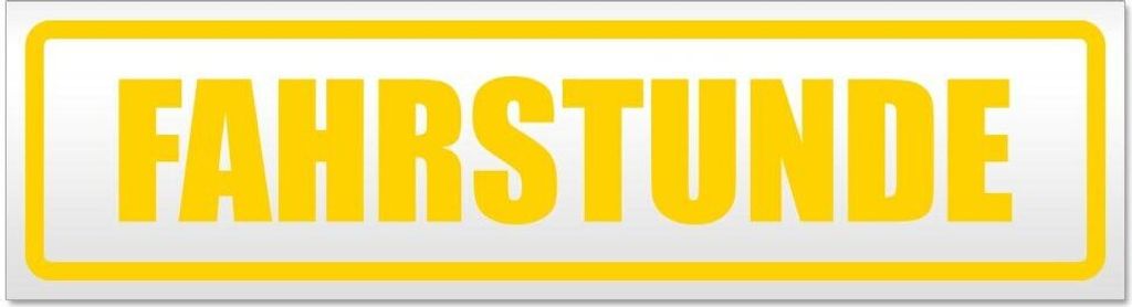 Kiwistar Fahrstunde Magnetschild Schild magnetisch - 30cm Gelb - Magnetfolie für Auto PKW Kfz