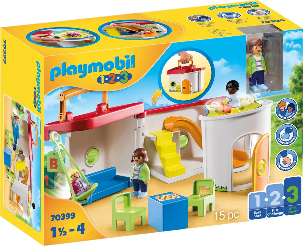 Jouet d'éveil premier âge PLAYMOBIL 1.2.3 mallette de transport