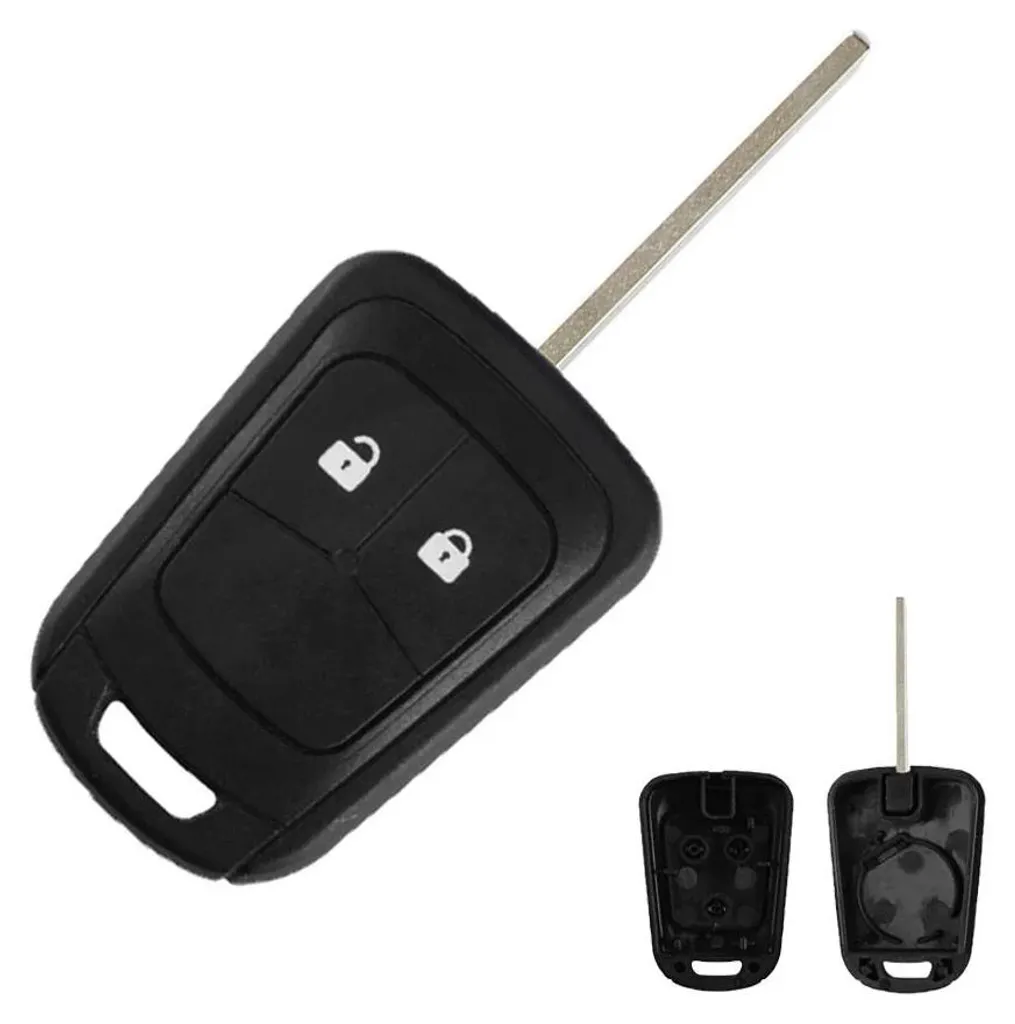 Boîtier clé ABS haute résistance, télécommande 2 boutons universelle
