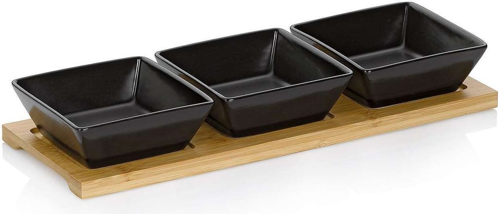 kela Dippschale Porzellan schwarz 4-teilig Philipa Produktbild 