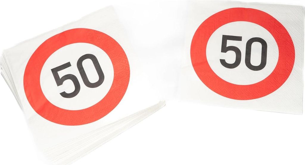 Happy Birthday 50 Servietten 3-lagig 20er Produktbild 