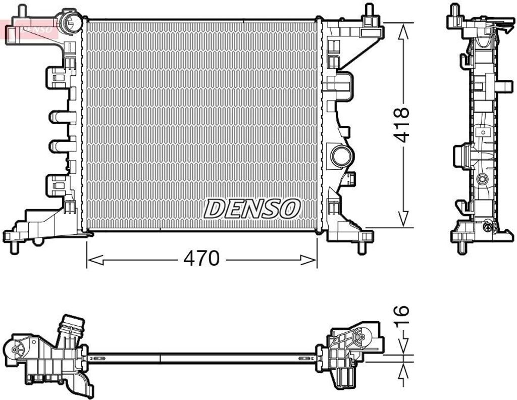 DENSO DRM20121 Kühler Wasserkühler Motorkühler für OPEL Meriva B (S10)