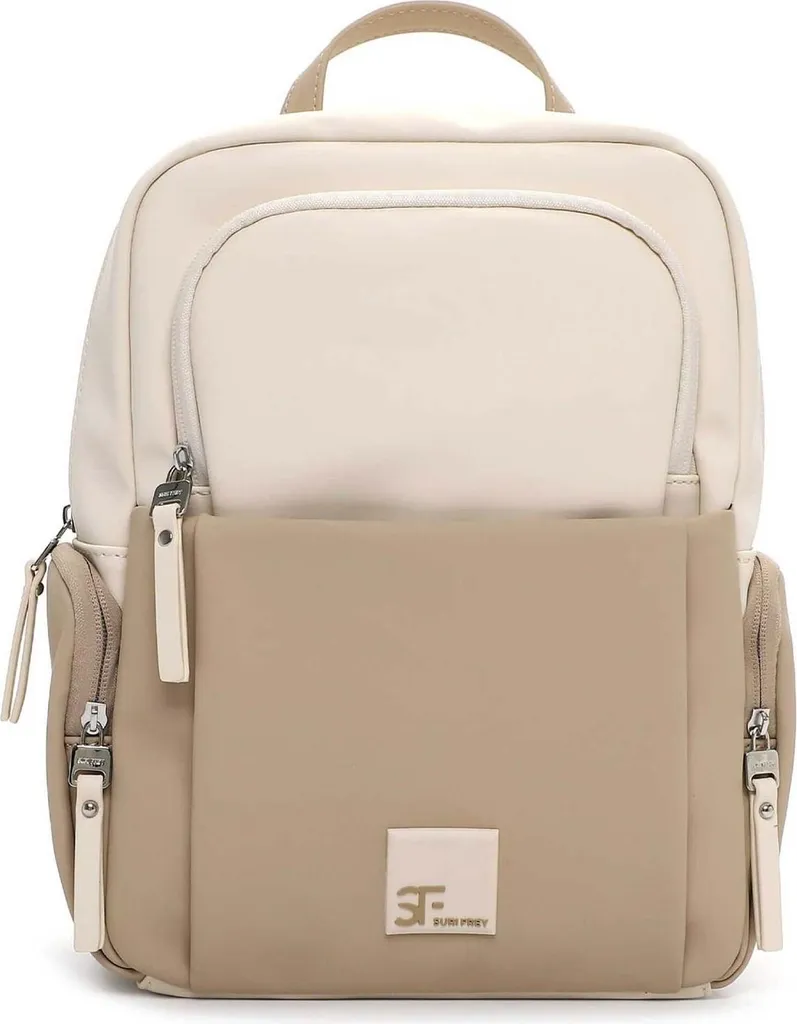 Sac à dos ville beige SURI FREY SFY Karny en similicuir souple chic