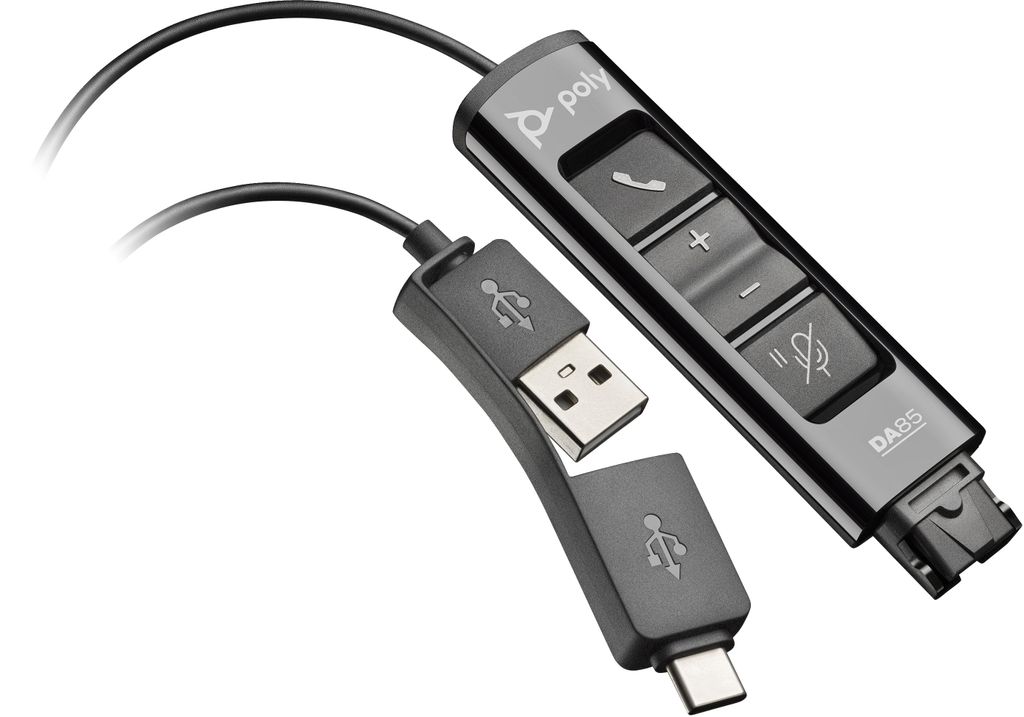 Poly DA85 - Headset-Kabel - USB, 24 pin USB-C männlich zu Quick Disconnect männlich - 1.3 m - für OMEN 40L by HP GT21-1026nd, Poly DA70, DA75, D...