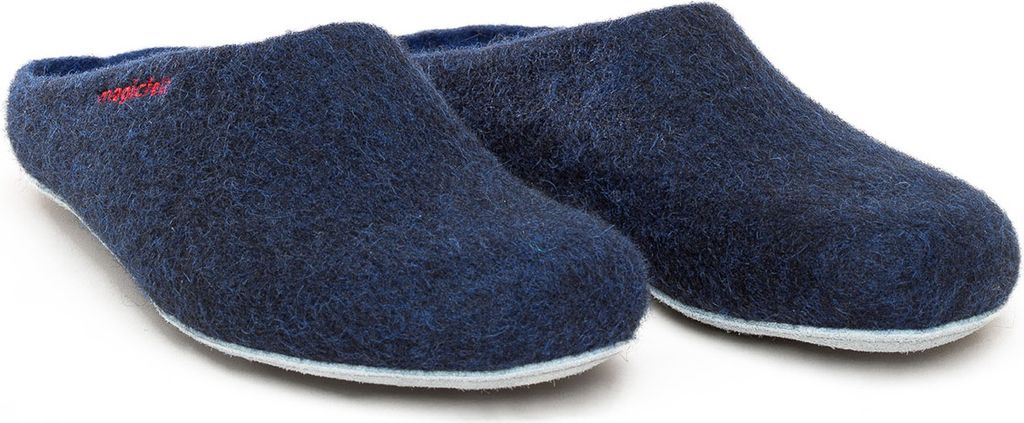 Magicfelt Filz Pantoffeln Aus feinster, handgelesener Schurwolle, Mit Ledersohle, Natürliche Materialien