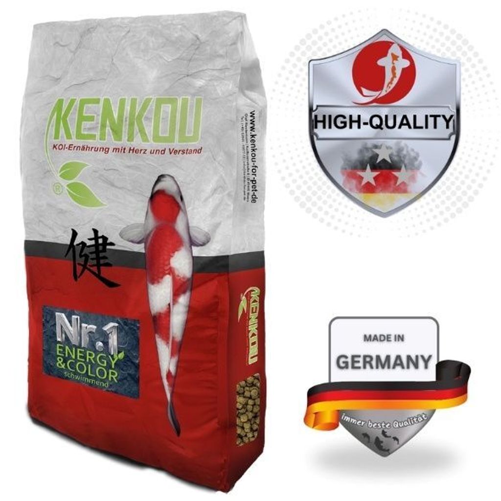 Koifutter 10kg 5mm Koi Pellets KENKOU Nr.1 Energy & Color schwimmend