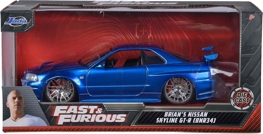 Idée Cadeau Fan Fast & Furious : Voiture Miniature Nissan Skyline 1:24
