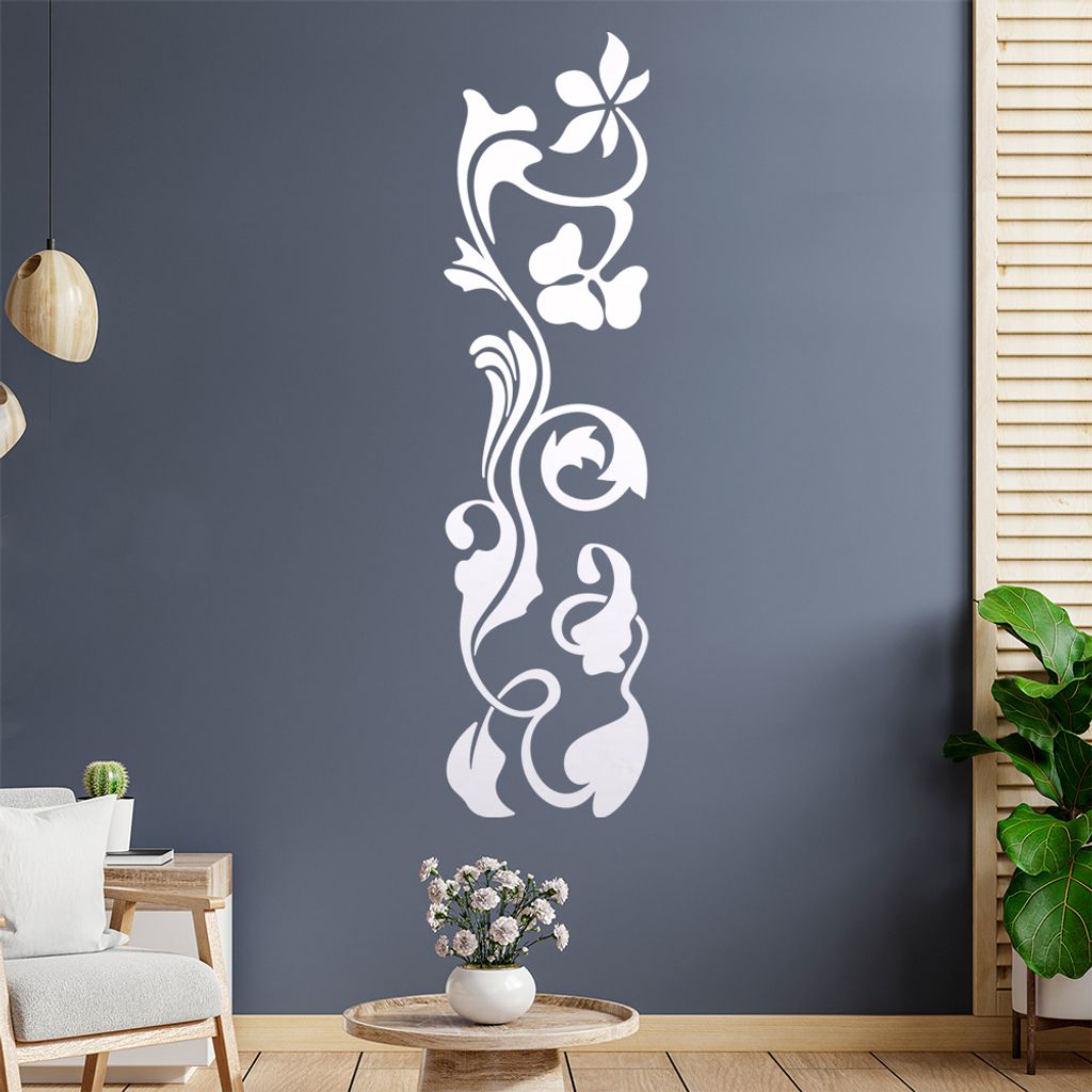 Kleeblatter - Blätter - Ornament Wandtattoo in 6 Größen - Wandaufkleber Wall Sticker - Dekoration, Küche, Wohnzimmer, Schlafzimmer, Badezimmer