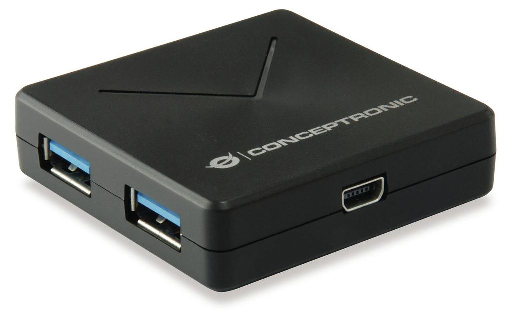 Conceptronic HUBBIES02B 4-Port-USB 3.0-Hub