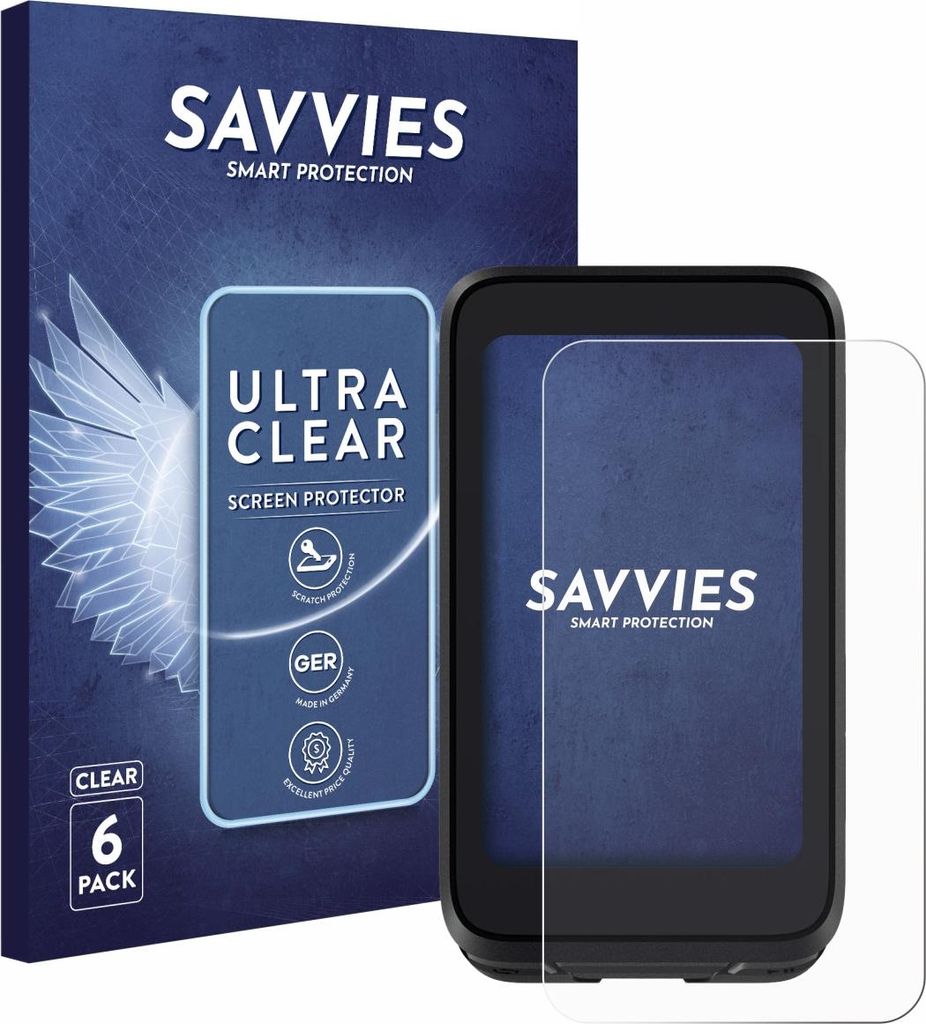 6x Für iGPSPORT BiNavi Air Schutzfolie Savvies Displayschutz Display Schutz Folie Klar Transparent