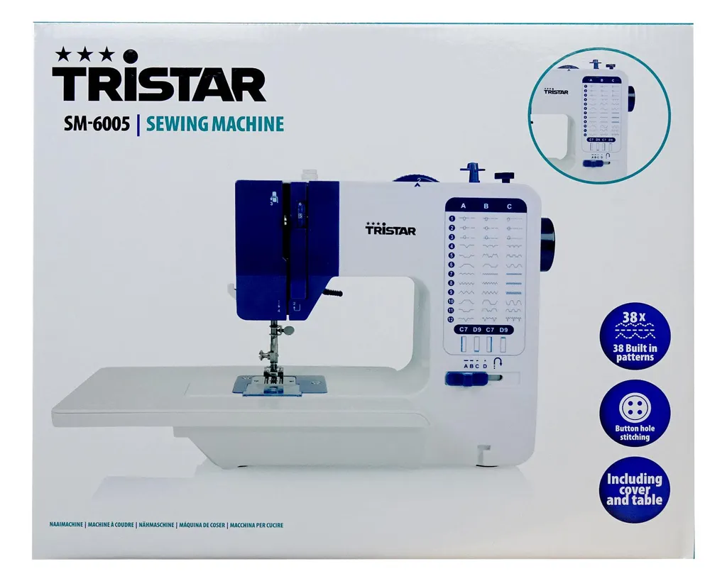 Machine à coudre électrique Tristar SM-6005 polyvalente pour la maison